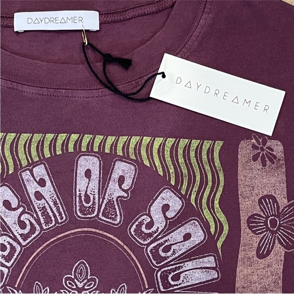 (NWT) Daydreamer | Aretha Queen Of Soul Oversize Crop L/S Tee in Huckleberry - S - Picture 6 of 6